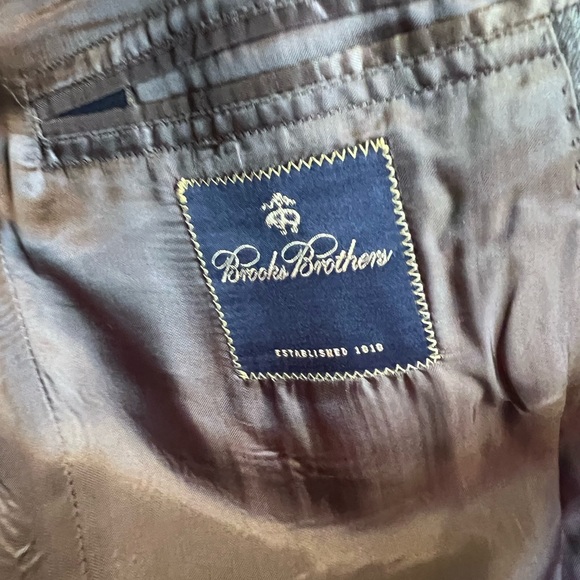 Brooks Bothers X Loro Piana Pinstriped Gray Wool Suit Size 44 X 38 - Picture 8 of 16